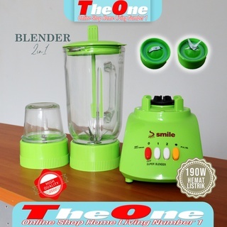 Blender National Smile 2in1 Blender Set Bumbu Daging Jus Es Berbahan Kaca Dan Plastik Blender Murah