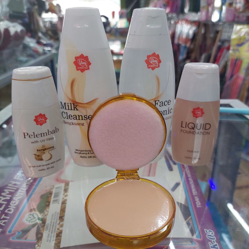 [VIVA] Paket Viva Seri Bengkuang/Promo Paket Viva Anti Flek + Paket 7 Hari Glowing + Bedak Compact Powder(PROMO Viva Paket Anti Flek Hitam)( Harga glosiran)