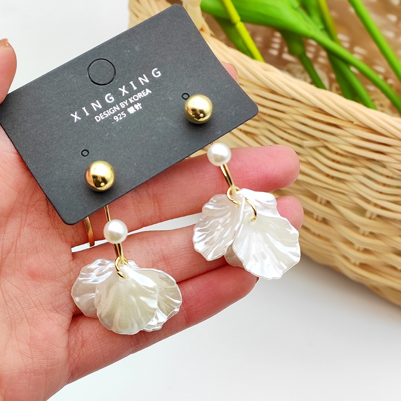 Shell Earrings Ladies S925 Anting Rumbai Anting Bunga Hadiah Ulang Tahun Aksesoris Fashion