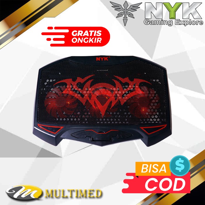 Cooling Pad Gaming NYK WIndCoaster X-1 / Kipas Pendingin Laptop