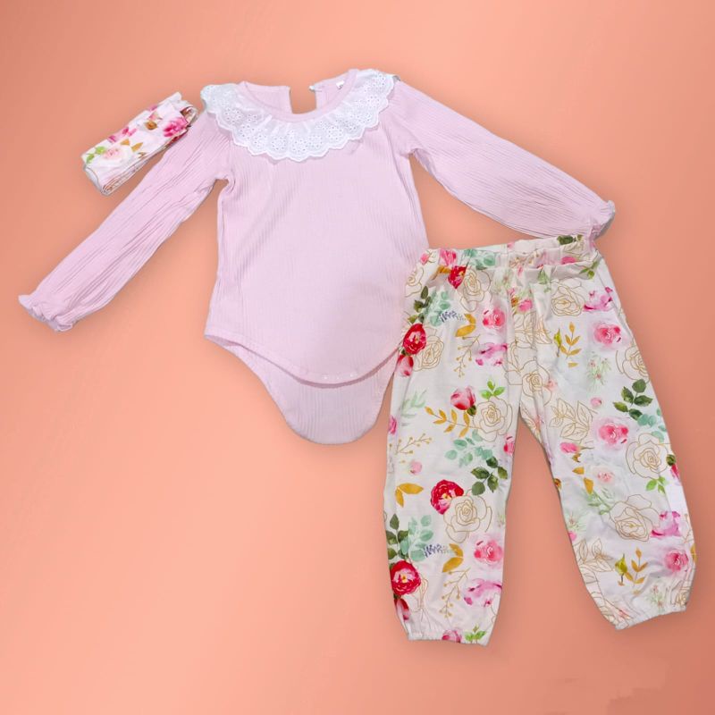 JUMPER SET PJG FLOWER+BANDANA JPJ01