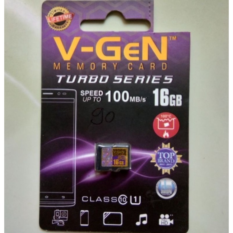 Micro SD Vgen 16gb Memori Card Original
