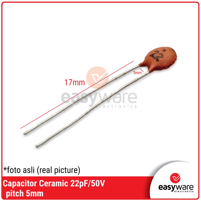 Capacitor Ceramic 22pf 50V Kapasitor 22pf Keramic 22 pf