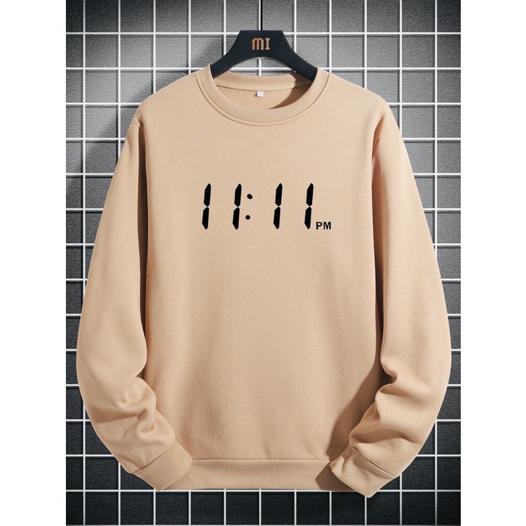 Sweatshirt Basic 11:11 PM  II Sweater Crewneck Print DTF II Size M - XL Anak &amp; Dewasa ( Pria &amp; Wanita )