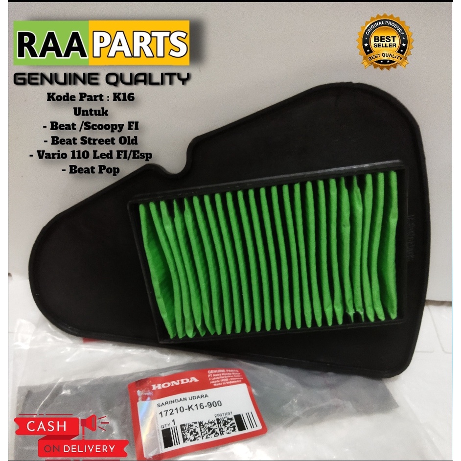Filter Udara Honda Beat FI/Esp/Pop/Beat New/Beat Esp Street/Vario 110 LED FI/Scoopy FI/Esp/K16/K44