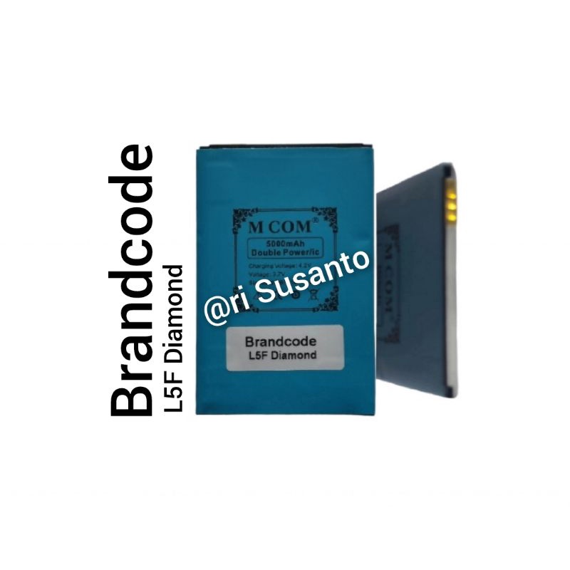 Baterai MCOM for Brandcode L5F Diamond Double Power 5000mAh batere batre batrai battery