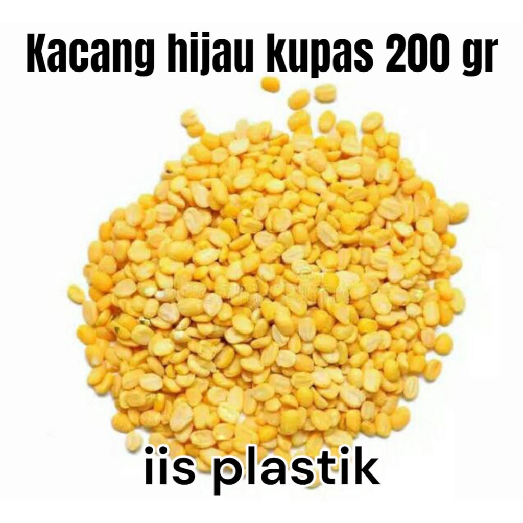 Kacang Hijau Kupas Organik Kacang Ijo Kupas Organik Mung Beans 200g