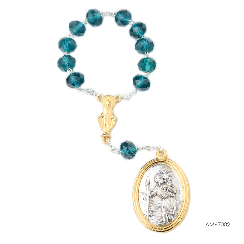 Aksesoris Mobil Gantungan Medali St. Christopher Metal