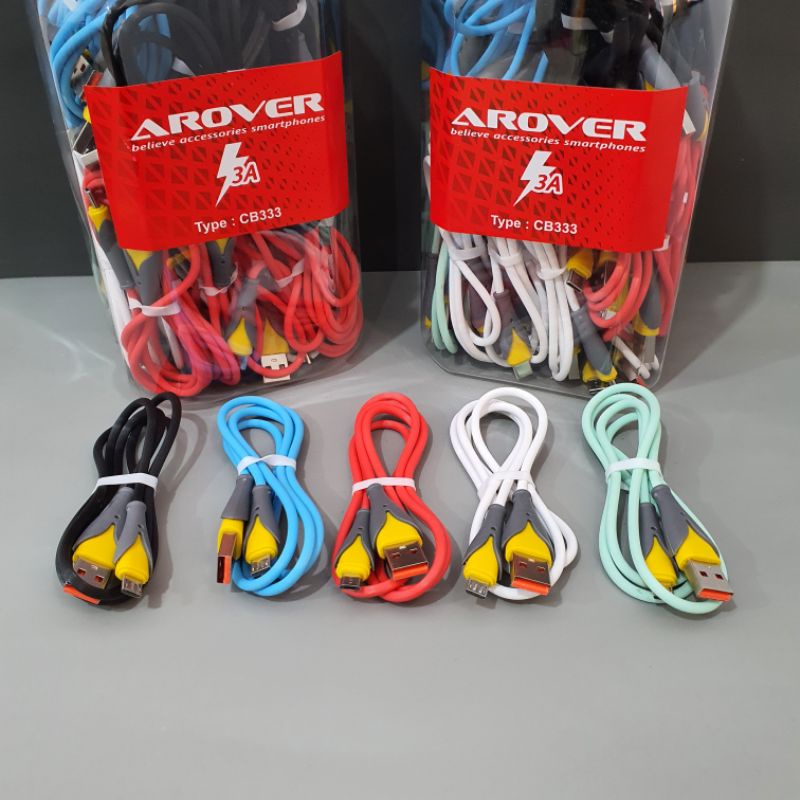 Kabel Data【AROVER】[GROSIR/COD] Kabel Data TOPLES Macaron Isi 25 Pcs Micro Usb / Type C - GARANSI