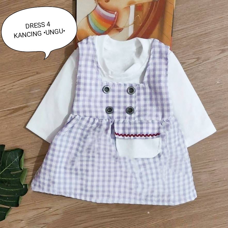 Dress Bayi Perempuan - Baju Anak Cewek Lucu Cute Usia 0-6 Bulan Motif Love Be Mine Dan Rabbit Line