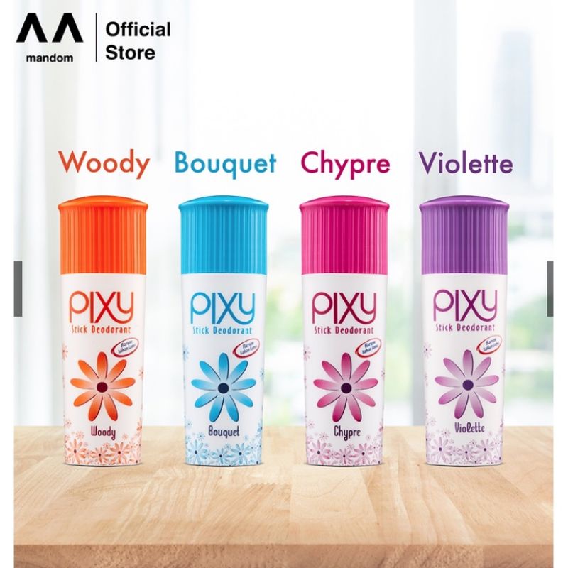 Pixy deodorant stick all varian Woody - bouquet - chypre - Violette deodorant wanita merek Pixy warn