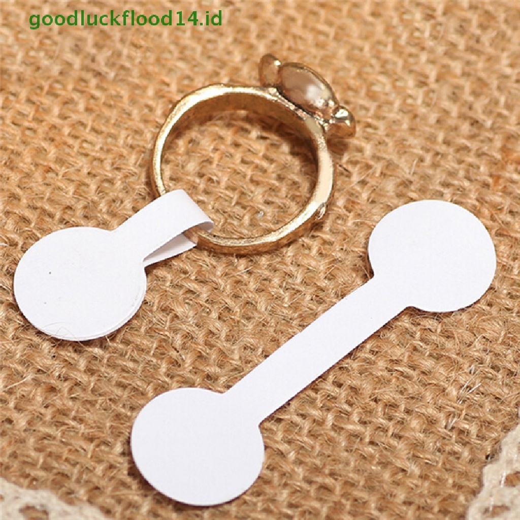 [GOOGFOUR] 100pcs/bag Kosong Perekat Stiker Cincin Kalung Display Perhiasan Label Harga Tag [TOP]