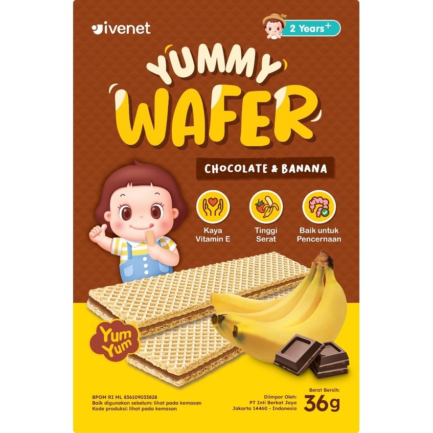 IVENET YAMM WAFER Snack Jajanan Cemilan Anak 36g