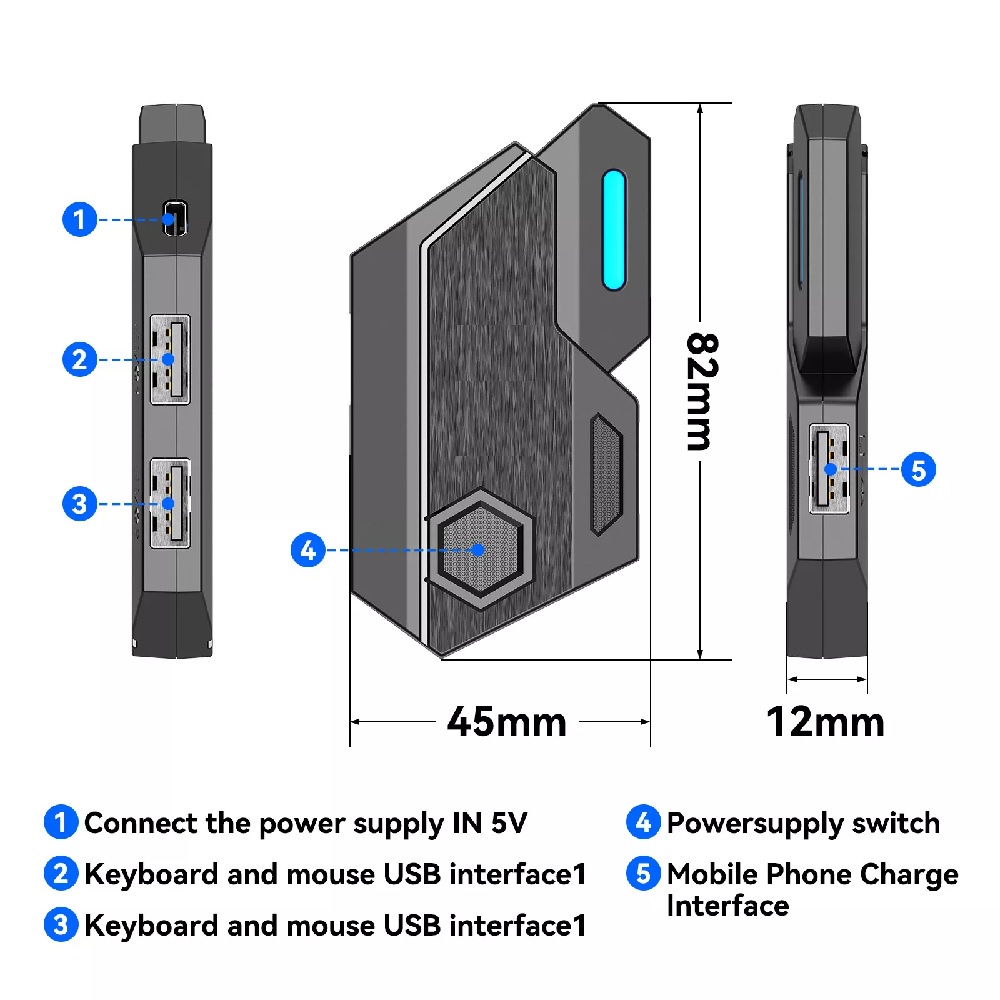 AKN88 - MIX SE - Mouse and Keyboard Game Conveter Adapter for Mobile Phones