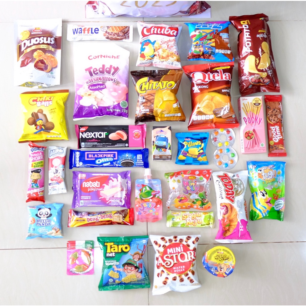 ( JSO ) HAMPERS IMLEK JUMBO SNACK POUCH / hampers cny snack / souvenir imlek snack / souvenir cny