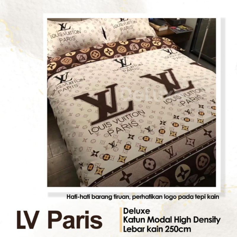 SPREI SET & BEDCOVER BEVERLY MOTIF LV PARIS