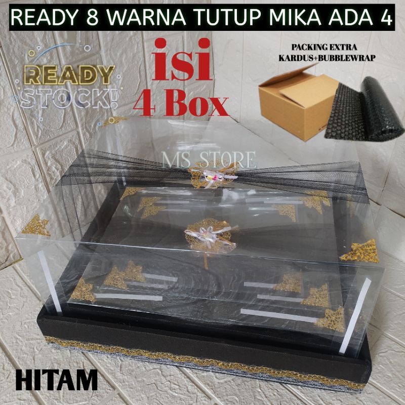 Jual Kotak Seserahan Pernikahan Set Lengkap Isi 4 Box Hantaran Parcel Mika Unik Kekinian Hias 6044