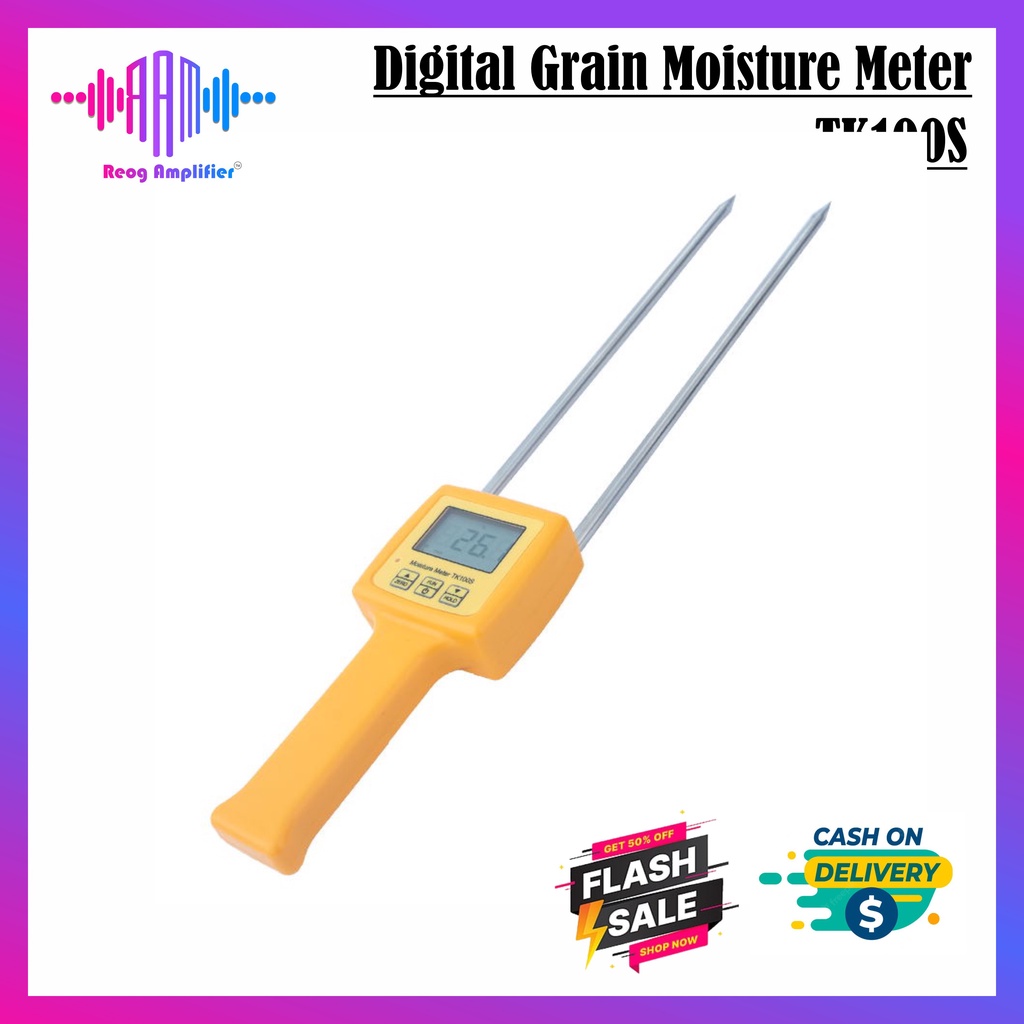 TK100S Digital Grain Moisture Meter Pengukur Kadar Air Untuk Biji/Bubuk Alat Ukur Kelembaban Beras