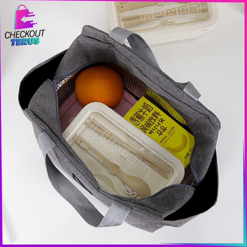 CT T43 Tas Bekal Lunch Cooler Bag Box Anti Air Tote Bag Tas Kotak Makanan Alumunium Foil Lunch Bag Import