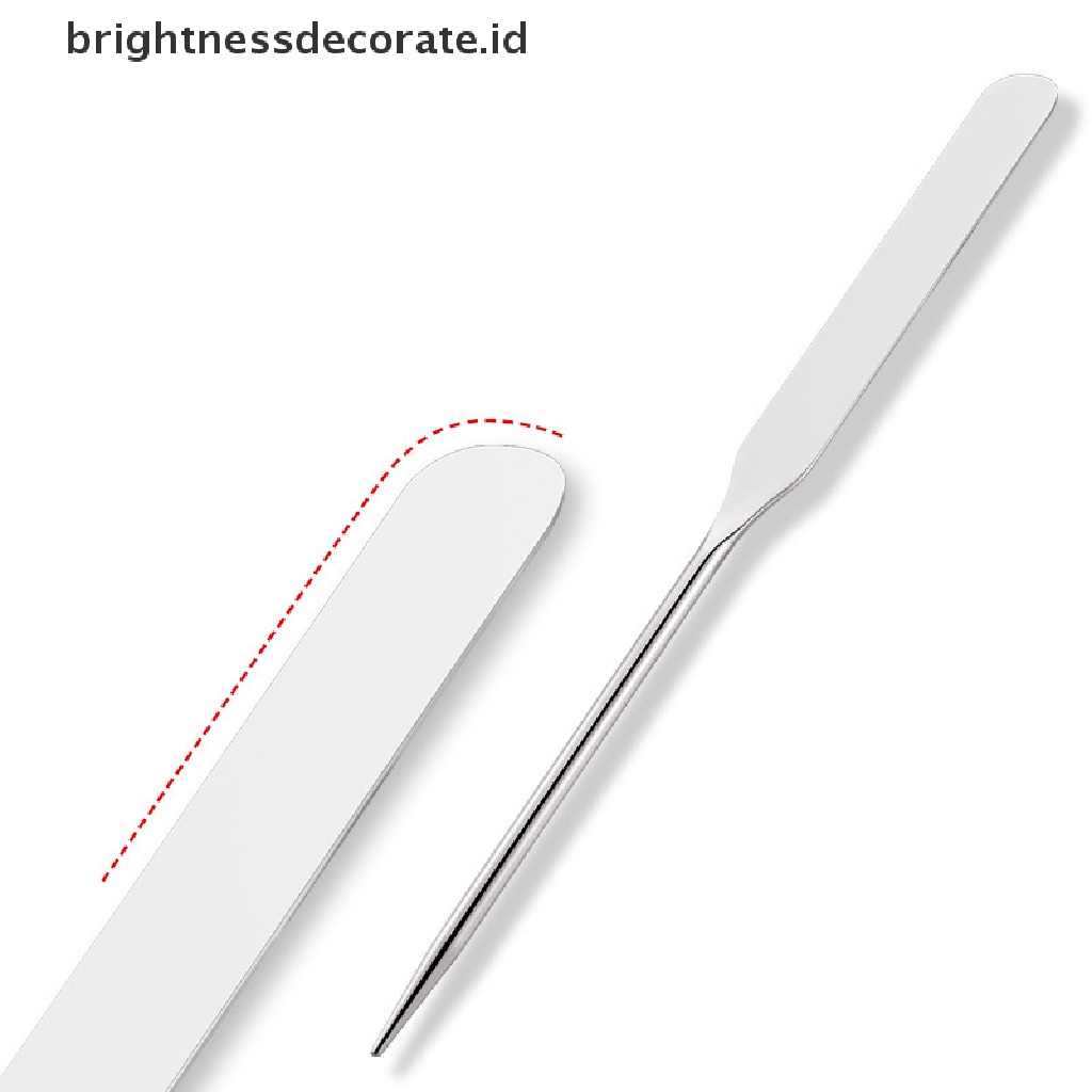 [Birth] Spatula Toner Makeup Stainless Steel Mixing Stick Foundation Alat Pengaduk Krim [ID]