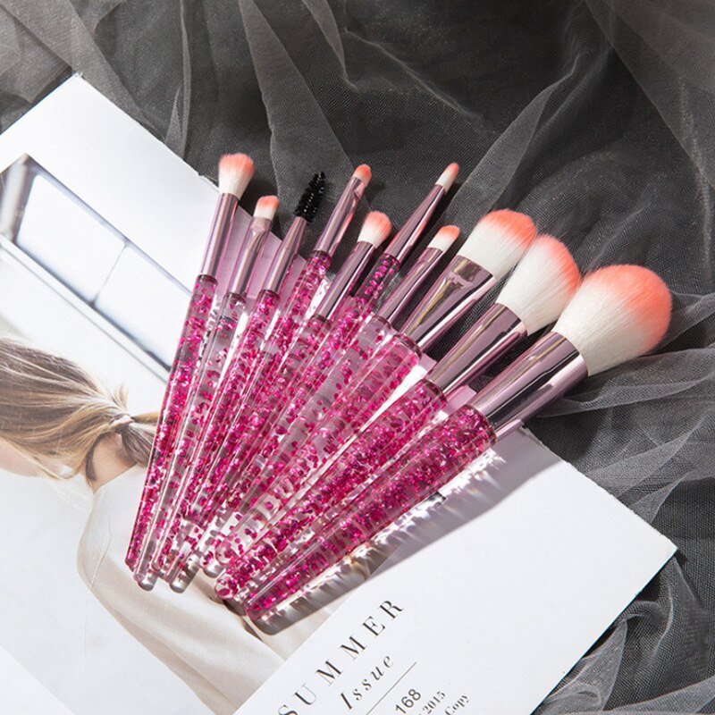 Brush Glitter Set Isi 10pcs Brush Make Up Set Make Up Brush Make Up Glitter Kuas Makeup Set