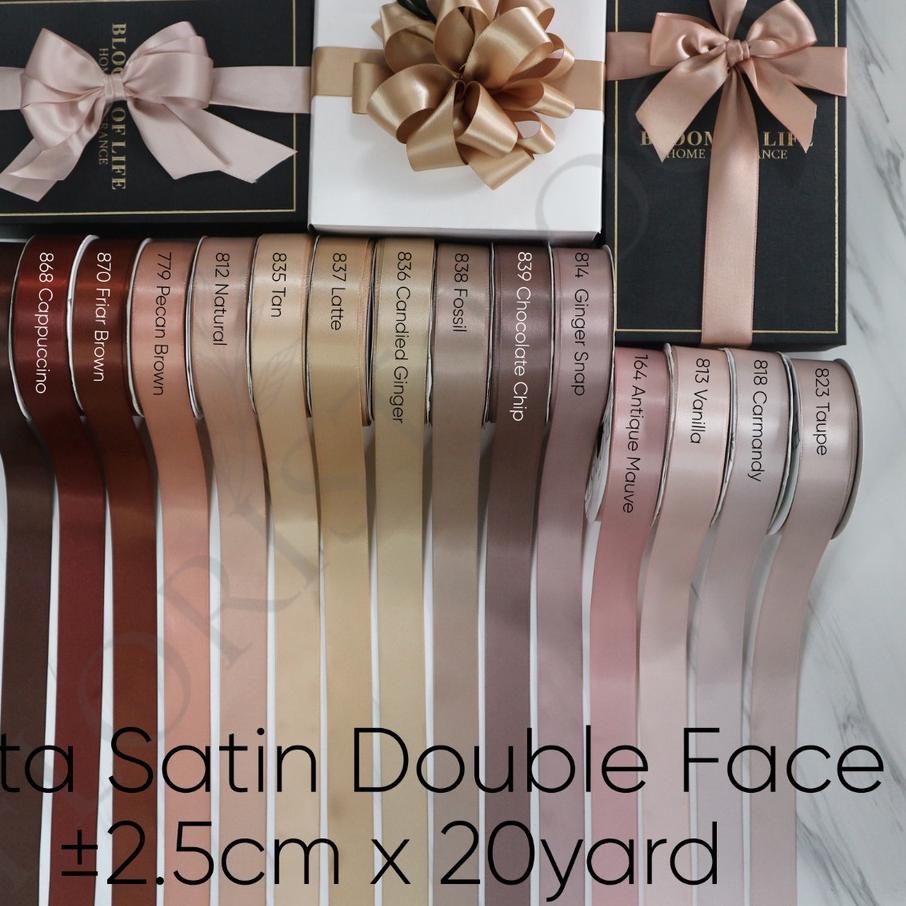 

DNL879 Pita Satin Double Face ±2.5cm x 20yard - Ribbon <>