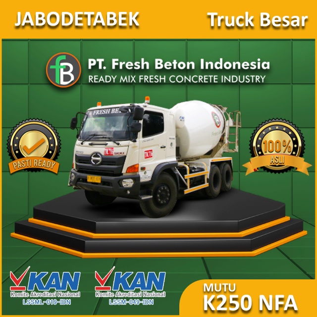 Jual Readymix Fresh Beton Indonesia - MUTU K 250 NFA ( Jabodetabek ...