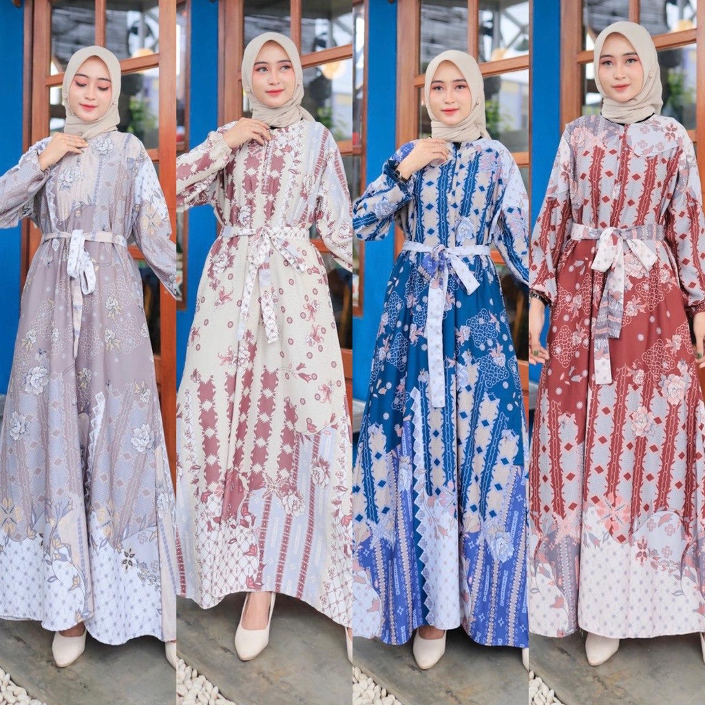 Dress Gamis Rona Diorsilky Bunga