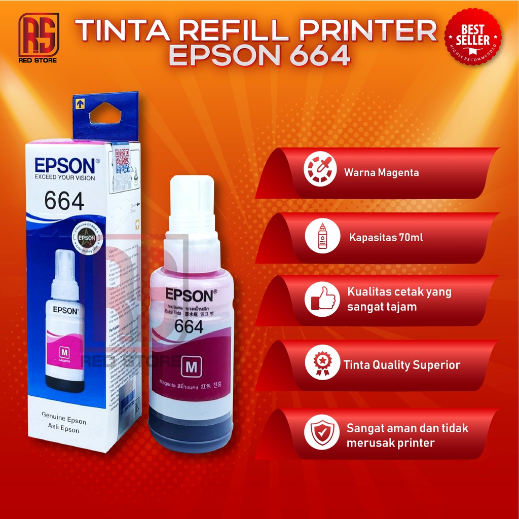 1 SET 4 PCS Tinta Epson 664 Premium For Printer L100 L110 L111 L120 L130 L132 L200 L210 L211 L220 L222 L300 L301 L310 L350 L351 L353 L355 L356 L358 L360 L362 L365 L366 L375 L455 L456 L475 L550 L551 L555 L556 L558 L565 L575 L566 L800 L805 L810 L850 L1300