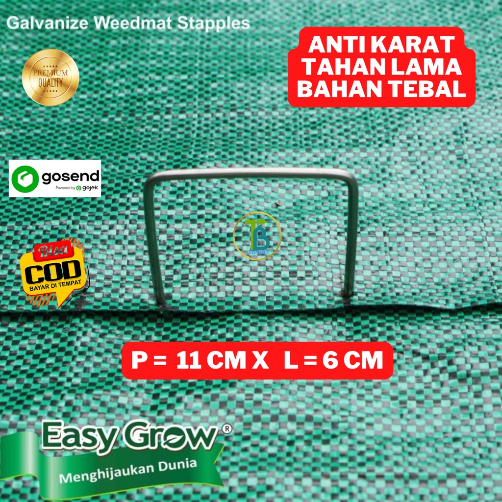 Jual Weedmat Stapples 6 cm x 11 cm Eceran Paku Galvanis Anti karat
