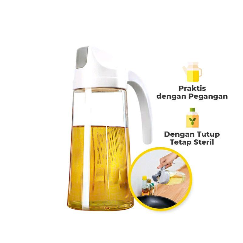 [⚜️RR⚜️] Botol Minyak Kaca 630ml Anti Tumpah Serbaguna/Botol Kaca Serbaguna