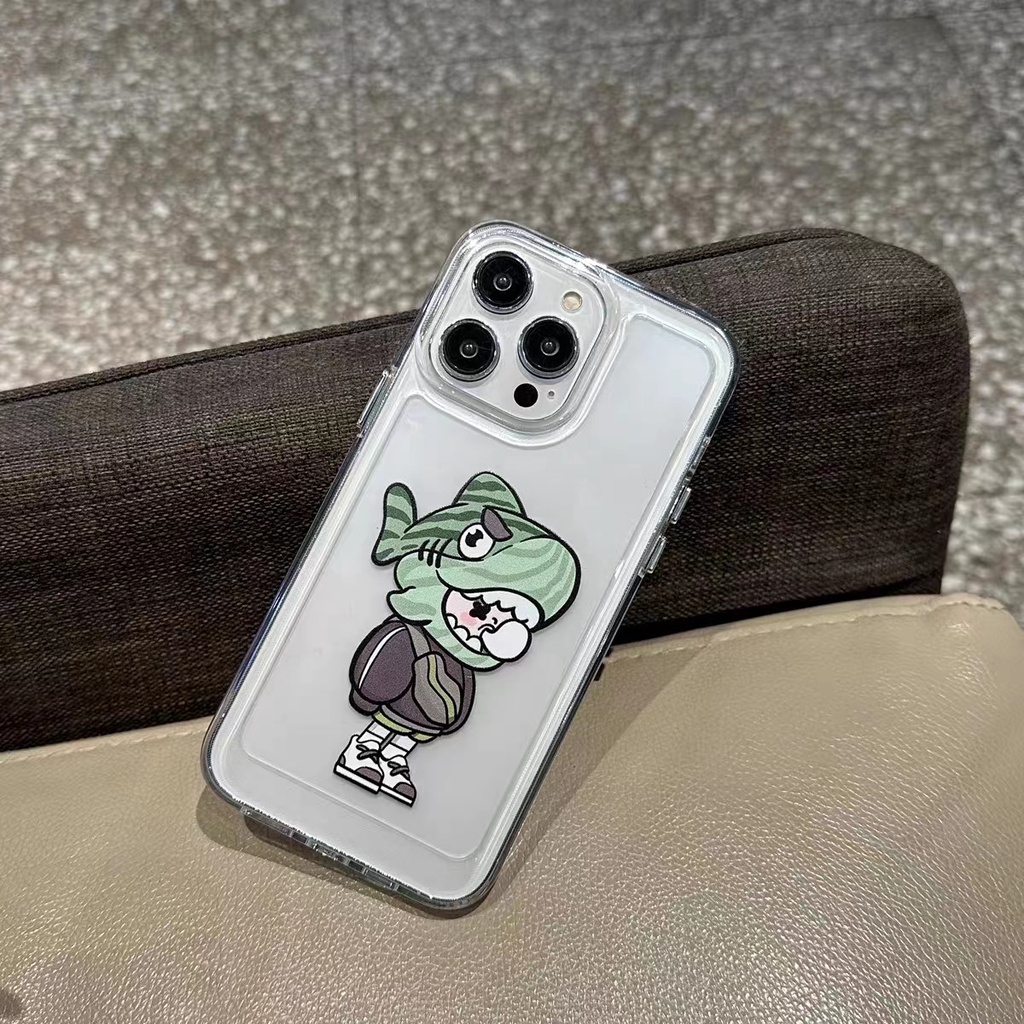 IPHONE Casing Ponsel Lembut Lucu Kompatibel Untuk Iphone14 11 13 12 Pro XS Max X XR 7 8 6S Plus Silcone Casing Shockproof Transparan TPU Cover