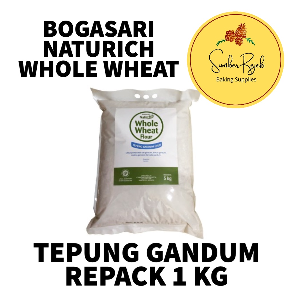 

Bogasari Naturich Whole Wheat Flour Tepung Gandum 1 Kg / 1kg