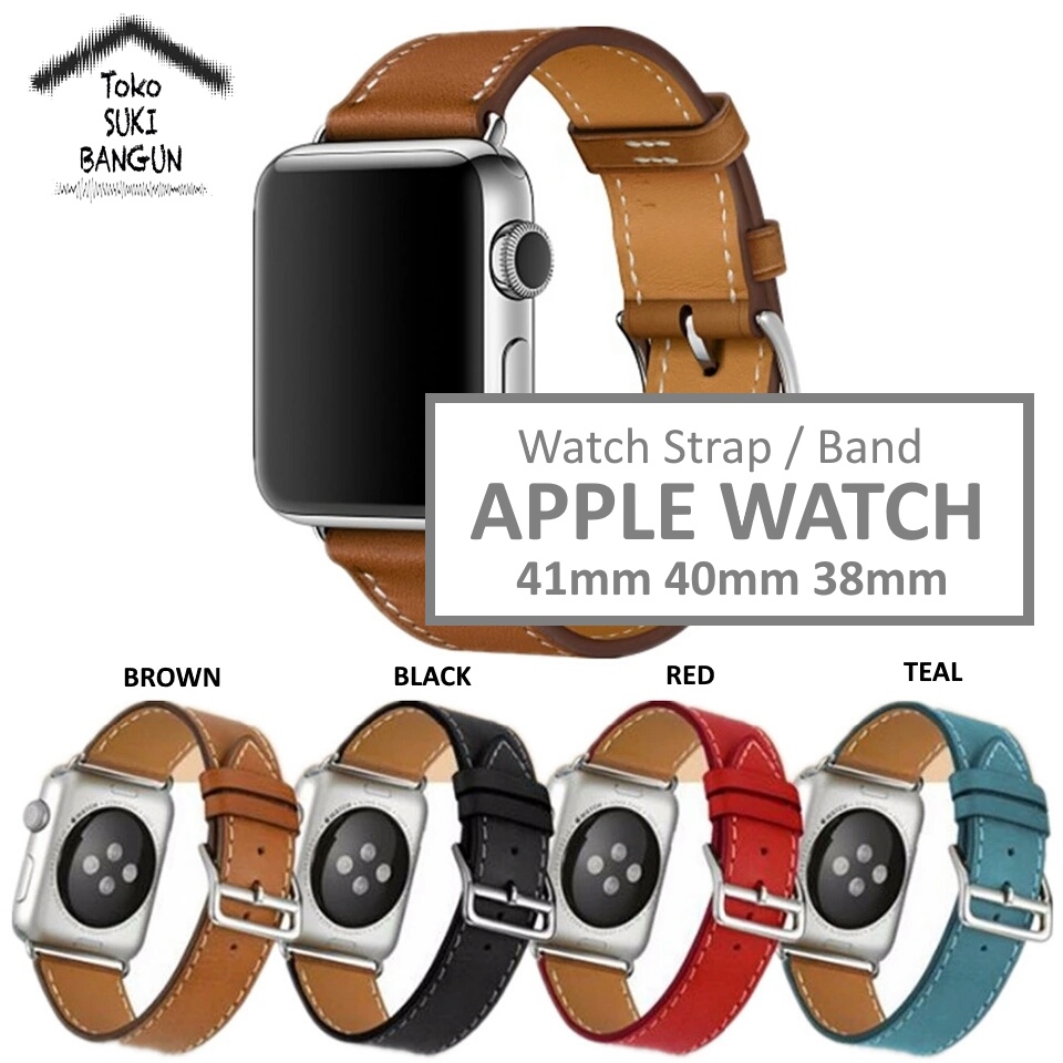 Strap Apple Watch Series 8 7 6 5 4 3 2 1 41mm 40mm 38mm TALI JAM SINGLE TOUR Leather