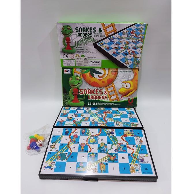 C0045 CHAE SHOP MAINAN ULAR TANGGA MAGNET PREMIUM SNAKES AND LADDERS BOARD GAME FJMKG4948