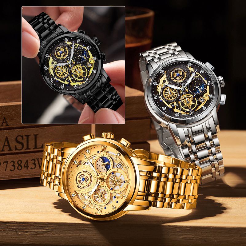 WISHDOIT 133 - Jam Tangan Stainless Pria Anti Air Cowok - Men Watches Waterproof Stainless Ori