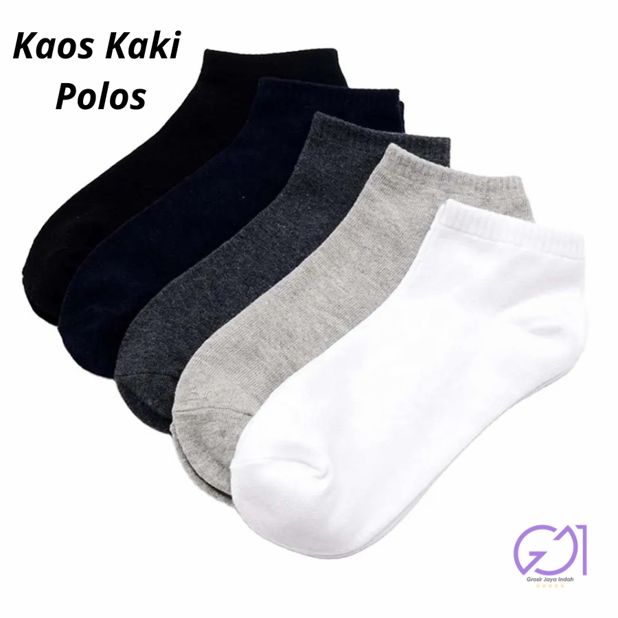 Kaos Kaki Polos Pria Wanita / Bahan Kain Spandek Polyester Semata Kaki / Ankle Socks Tumit / Kaos Kaki Semata Kaki apanese Unisex Socks