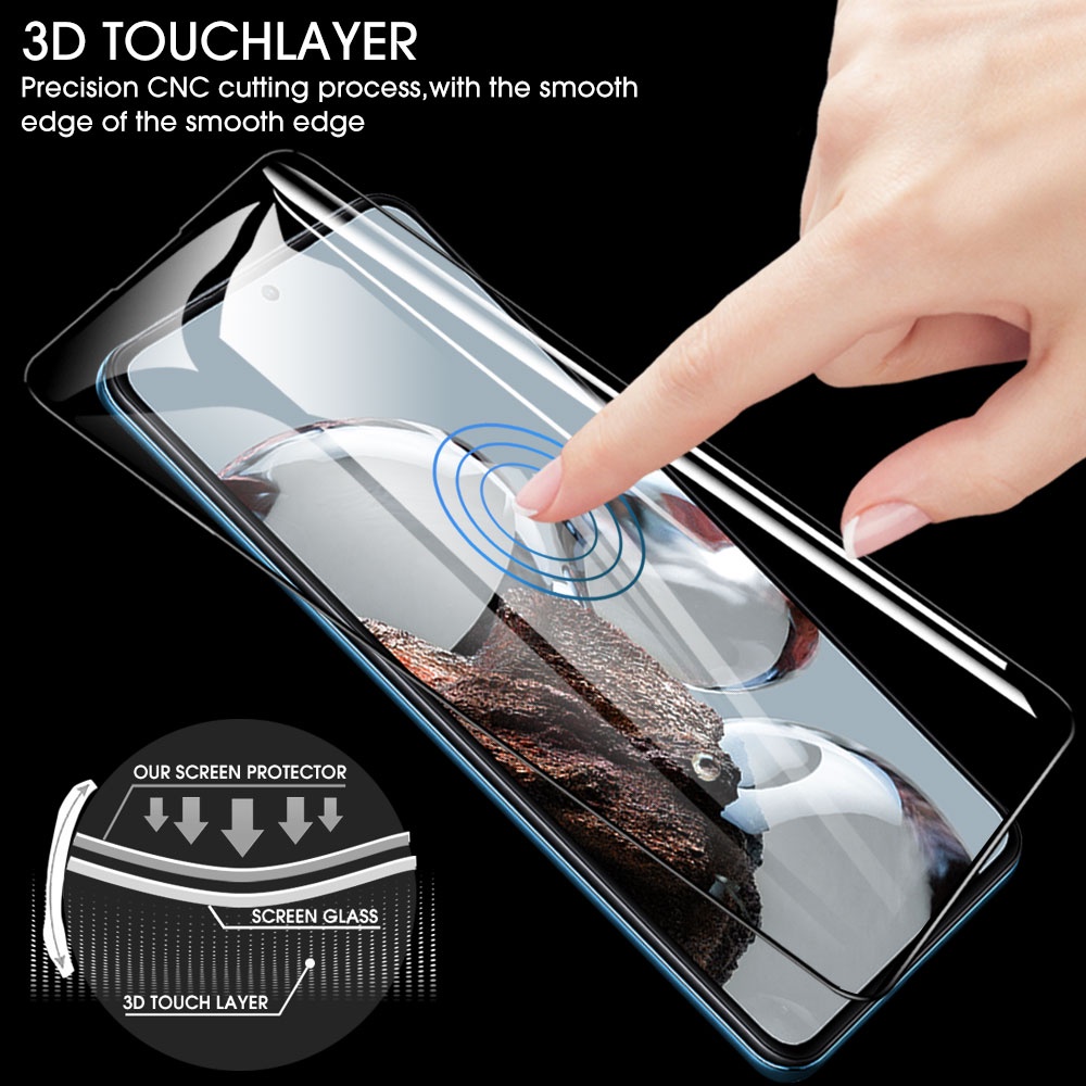 Anti Gores Telepon Bening Pelindung Layar Untuk Mi13Full Cover Tempered Glass Film Pelindung Untuk Xaomi13 High Sensitive Touch Protection Film HD Full Kaca Pelindung Untuk Mi13