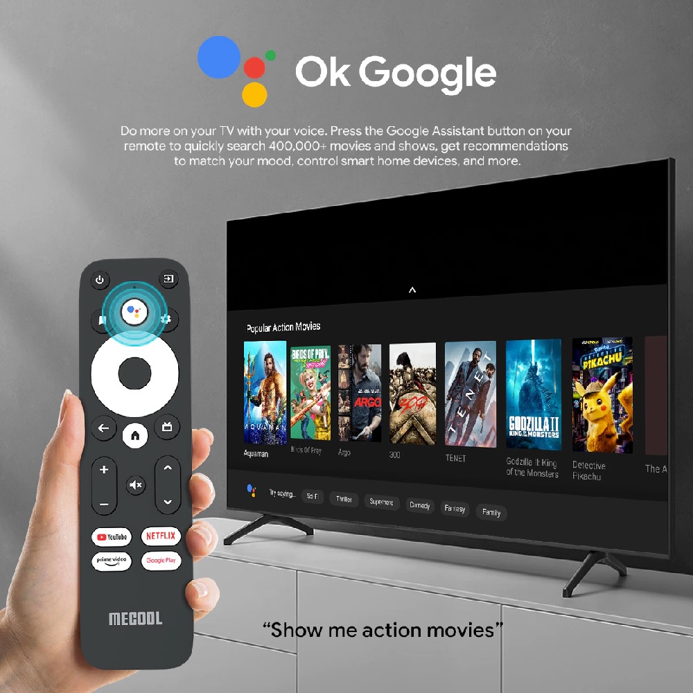 MECOOL KM2 PLUS - 4K UHD Android TV Box - Android TV Google Certified