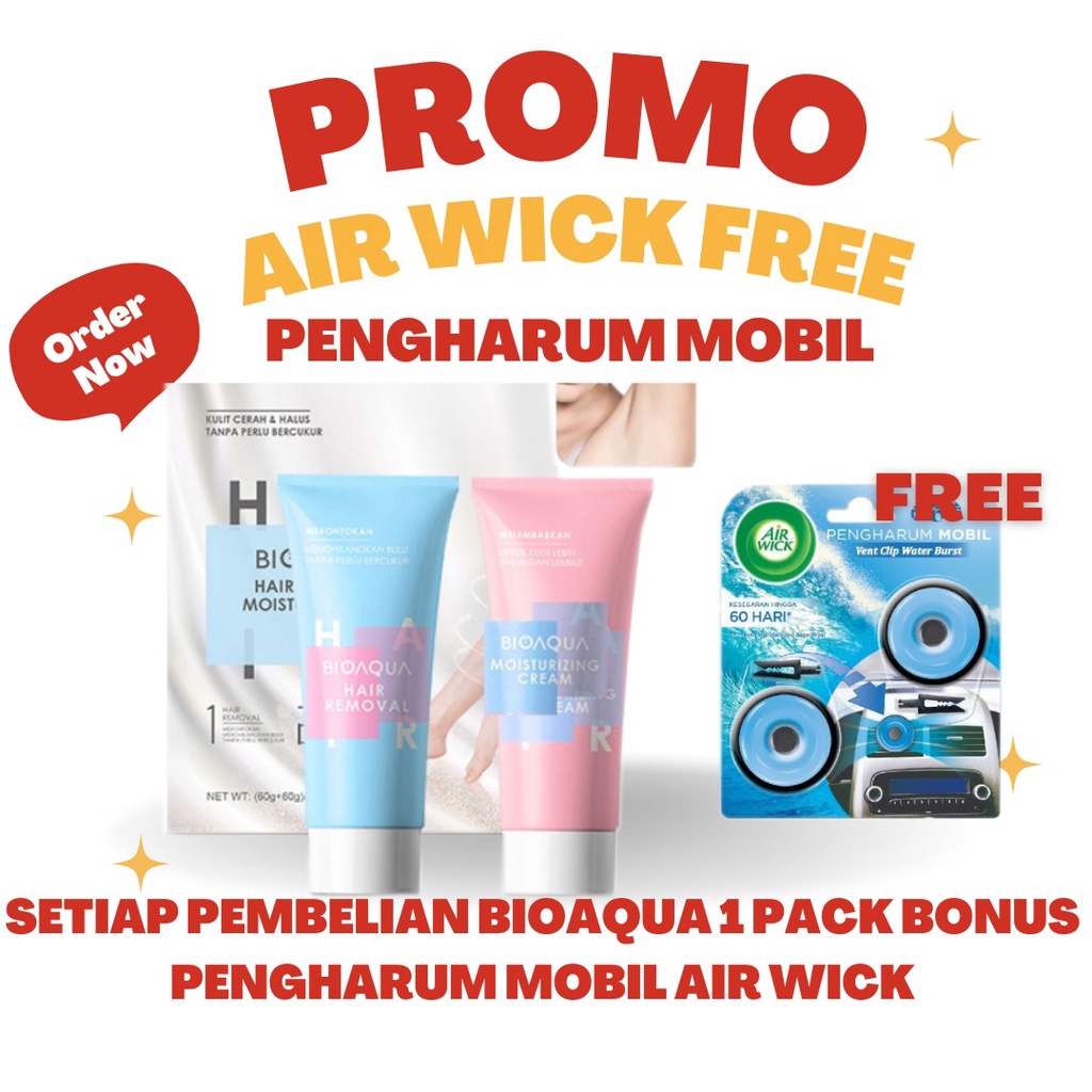 [BOGOF] Veet Penghilang Bulu 60 gr | BIOAQUA Hair Removal 60+60 Gr