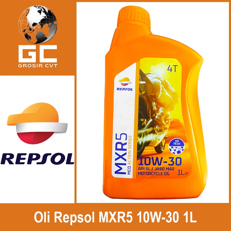 Repsol Oli Mesin MXR5 10W-30 API SL/JASO MA2 1L