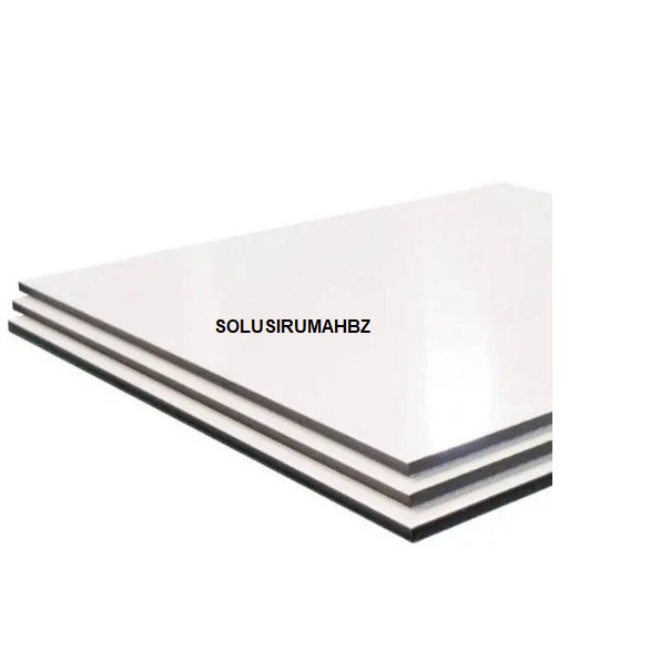 PAPAN TULIS SATU SISI PUTIH PER100CM 3mm PLASTIK CUSTOM POTONGAN BOARD PE