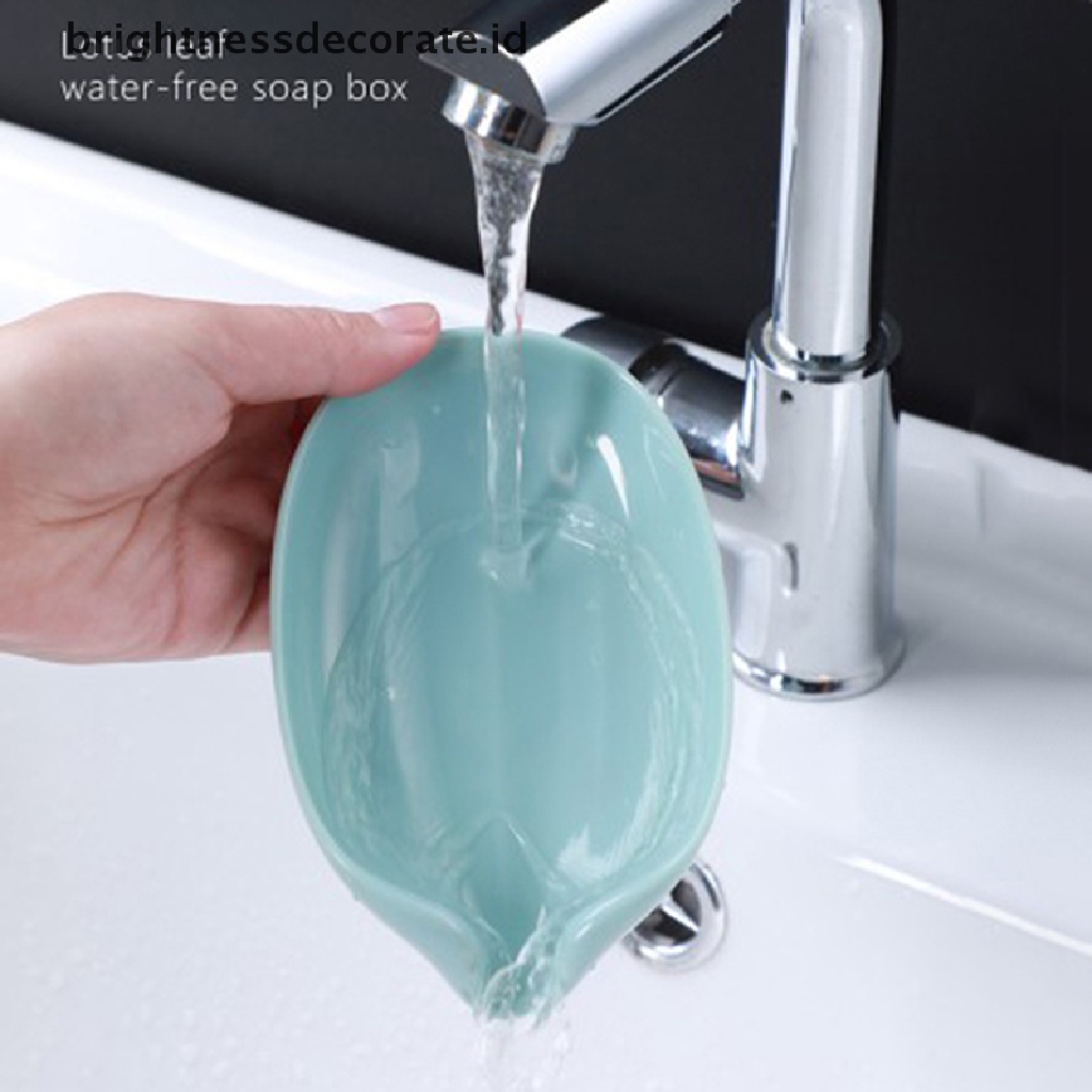 [Birth] Kotak Sabun Bentuk Daun Drain Soap Holder Box Kamar Mandi Tempat Sabun Mandi Bathroom [ID]