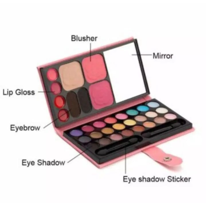 Lameila Dompet Palette Eyeshadow 33 Warna Kombinasi 3557