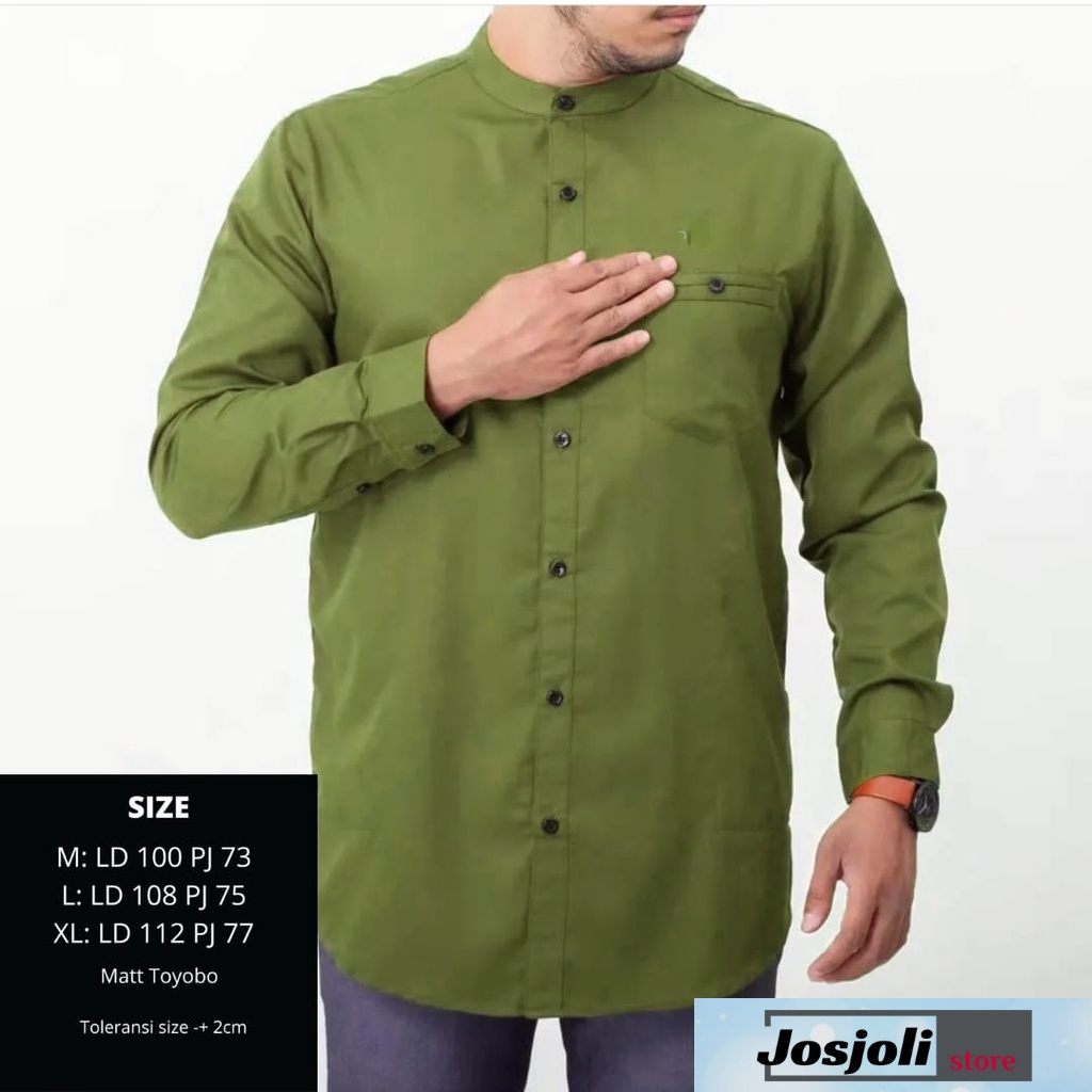 JOSJOLI_STORE/Kemeja Koko Ocer/Atasan Muslim Pria Dewasa/M L XL