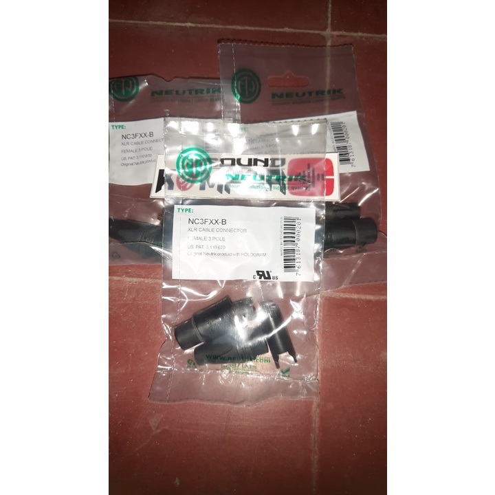 NEUTRIK XLR FEMALE ORIGINAL JACK NEUTRIK XLR PLATED GOLD