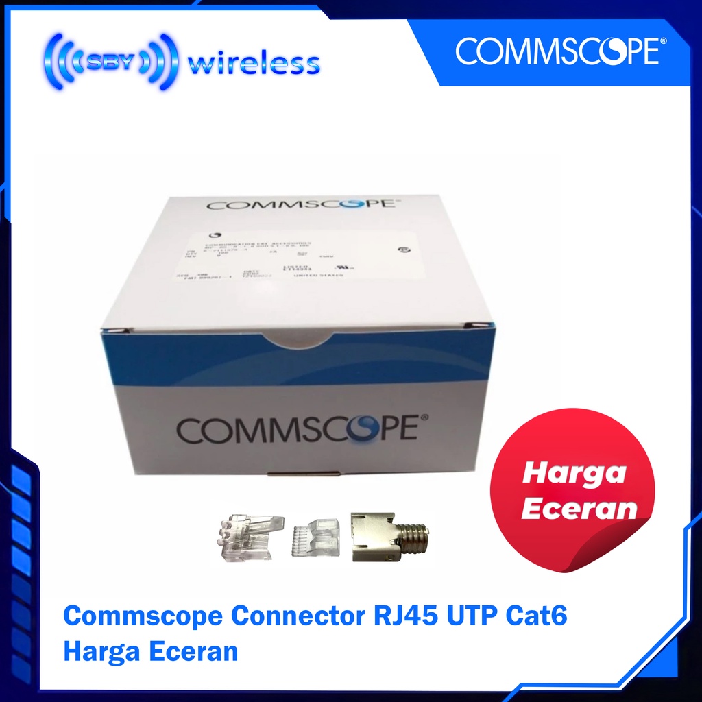 Konektor RJ45 UTP Cat6 Commscope Connector Eceran