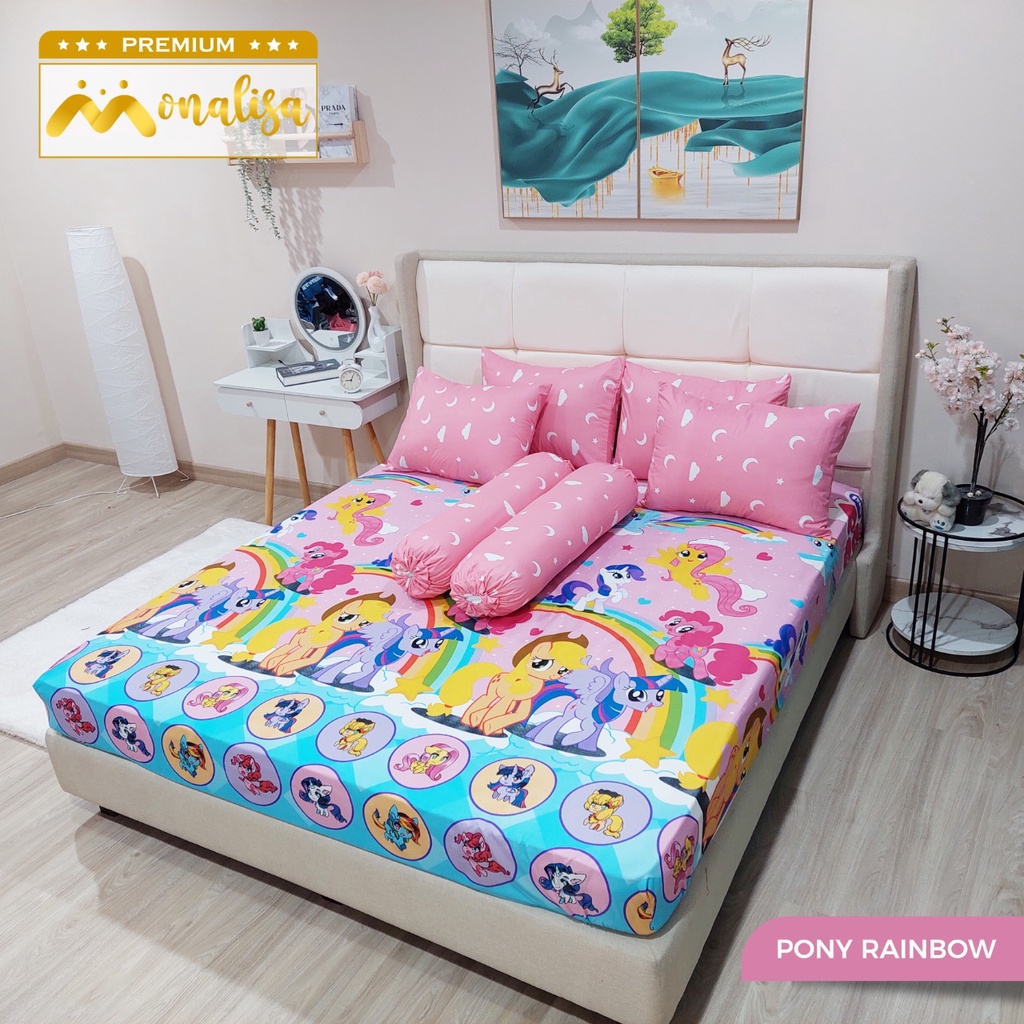 Monalisa Premium Sprei Uk 160/180 - Pony Rainbow