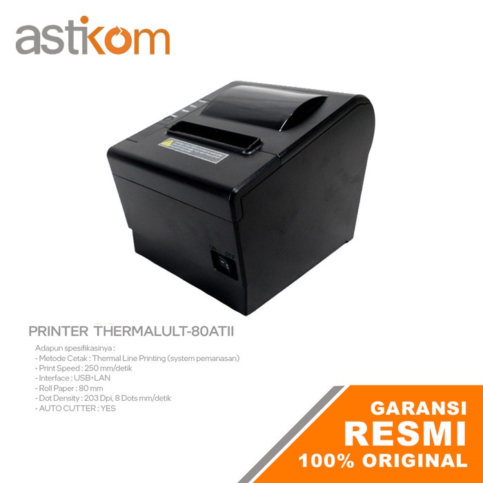 Printer Kasir IWare 80MM Thermal Ultron ULT-80ATII USB+LAN AUTO CUTTER