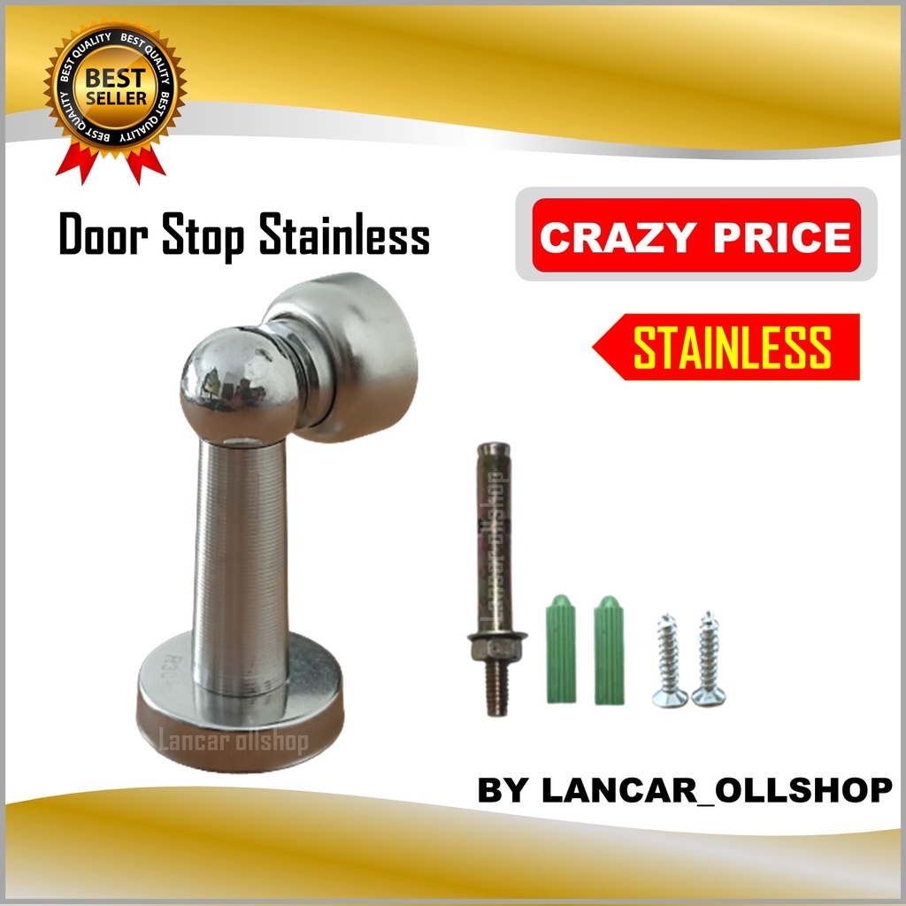 Door Stop Pintu Stainless / Door Stop Magnet / Penahan Pintu